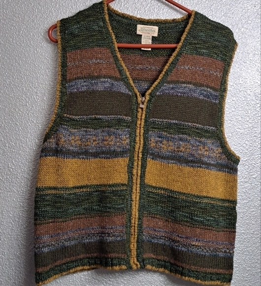 St. John's Bay Multi Colored Acadamia Wool Blend Knit Vest   Size XL - Picture 1 of 5